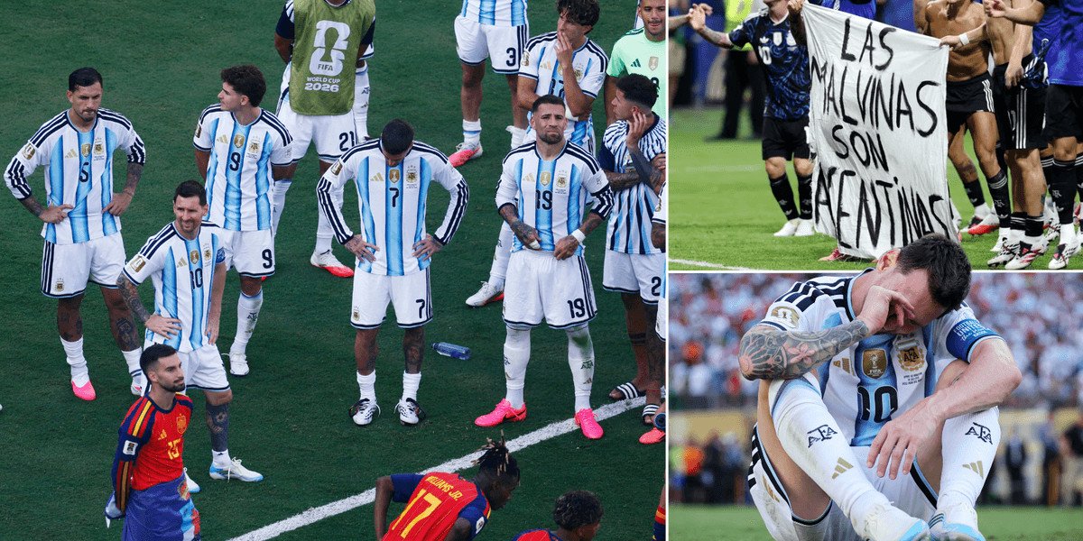 Argentina's World Cup final defeat to Spain follows controversial Falklands display