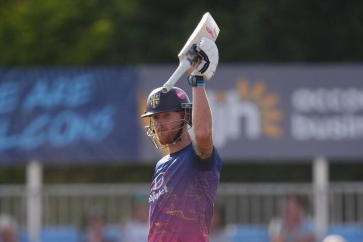 Ben Stokes marks return with century in first match since England retirement
