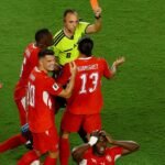 Breel Embolo shown red card under new VAR rule as Argentina secures quarter-final victory