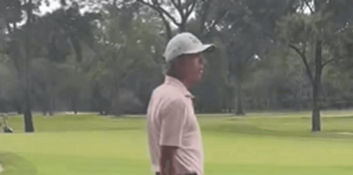 Charlie Woods confronts fan over photo distraction during pivotal playoff hole