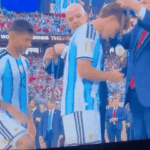 Cristian Romero seemingly ignores Donald Trump during World Cup final medal ceremony