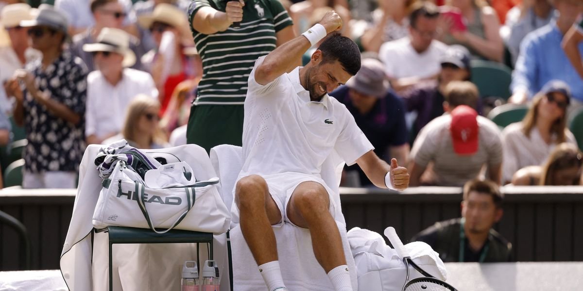 Djokovic displays unusual self-frustration during Wimbledon match against Rinderknech