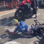 Einer Rubio's Tour de France ends in horror crash with support car on Alpe d'Huez