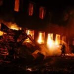 Fires erupt in Kyiv as Russian missile strike kills two and injures six