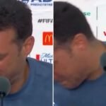 Lionel Scaloni walks out of press conference in tears after World Cup final defeat
