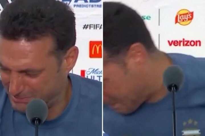 Lionel Scaloni walks out of press conference in tears after World Cup final defeat