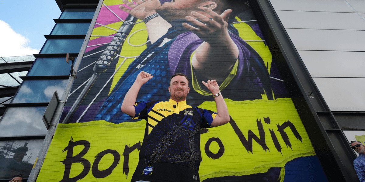 Luke Littler celebrated with mural in Warrington recognising his darts achievements