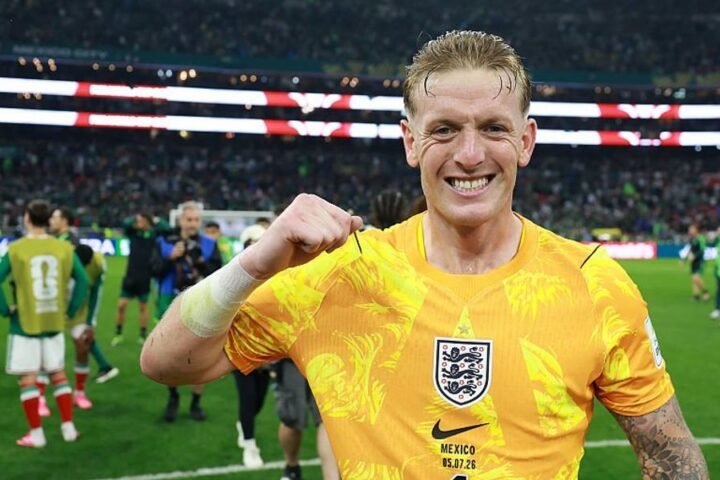 Pickford celebrates England's gritty 3-2 victory over Mexico as a memorable night