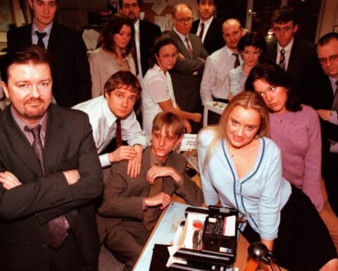 Ricky Gervais overlooks Stephen Merchant in recognition of their shared creation, The Office