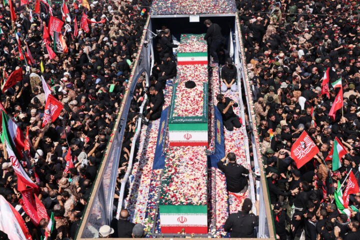 Tanker bursts into flames after projectile strike in Strait of Hormuz amid Khamenei funeral