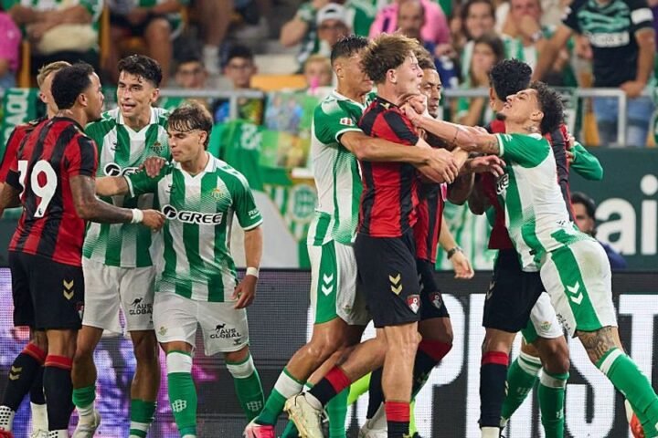 Antony and Scott sent off after brawl in pre-season friendly during Bournemouth match