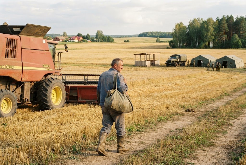 Lukashenko sends Belarusian record-breaking combine harvester operator to military training