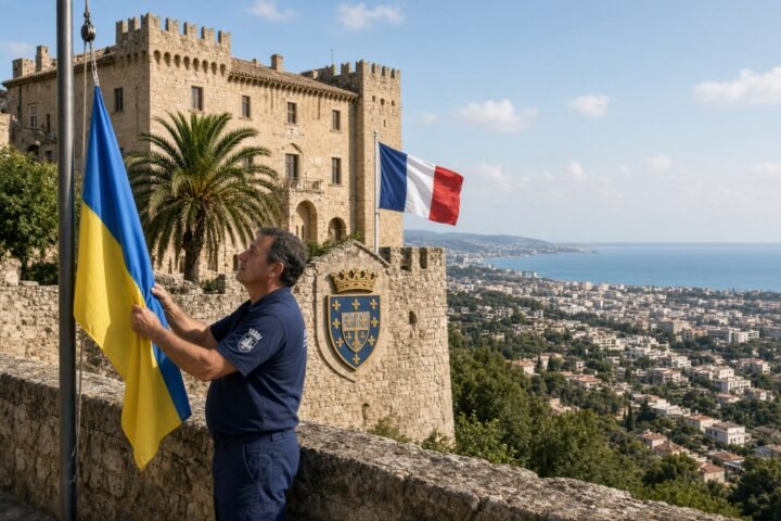 RN mayor removes Ukrainian flag from French castle, prompting accusations of Kremlin alignment