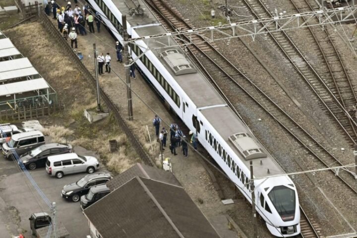 Express train collision claims lives of four workers at Japanese railway station