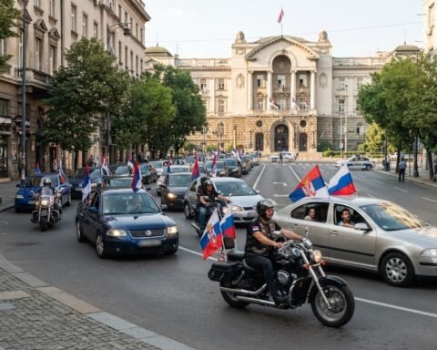 Pro-Russian group stages Belgrade motorcade after Zelensky’s Serbia visit