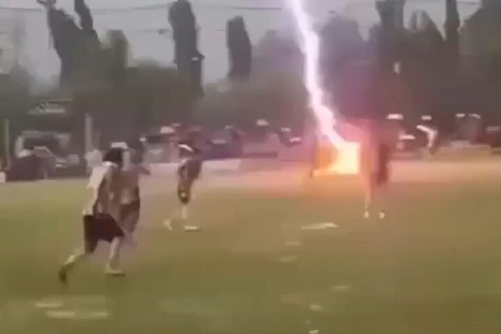 Footballer dies after lightning strike during tournament match in Thailand