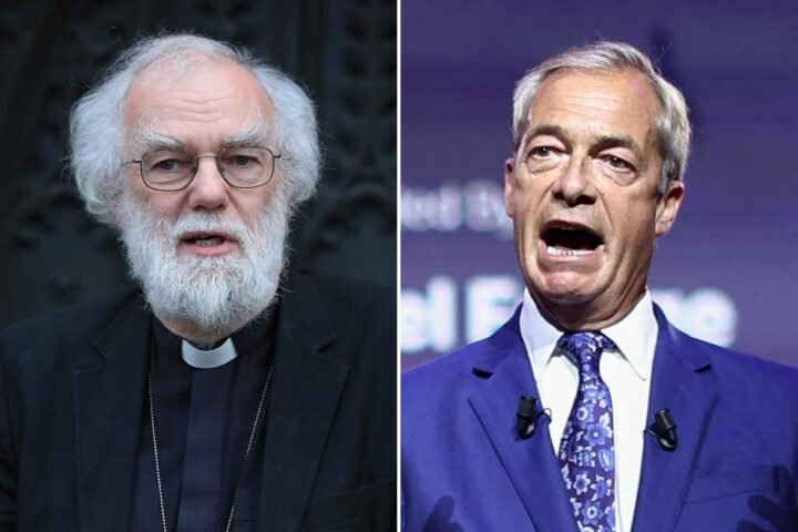 Former Archbishop of Canterbury accuses Farage of exploiting Christianity to promote anti-Muslim sentiment