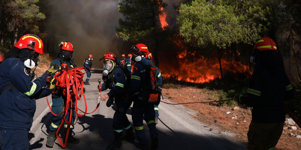 Greece battles wildfires as Hungary shuts nuclear power plant amid severe drought conditions