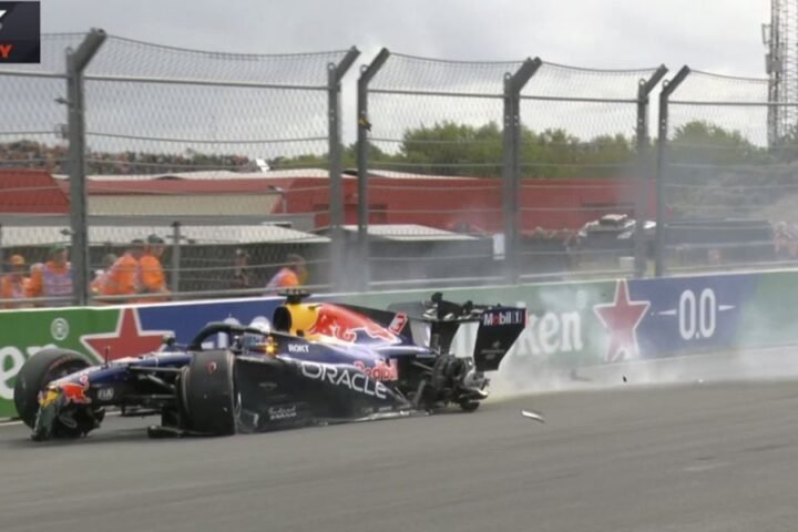 Max Verstappen crashes out of Dutch Grand Prix in final home race