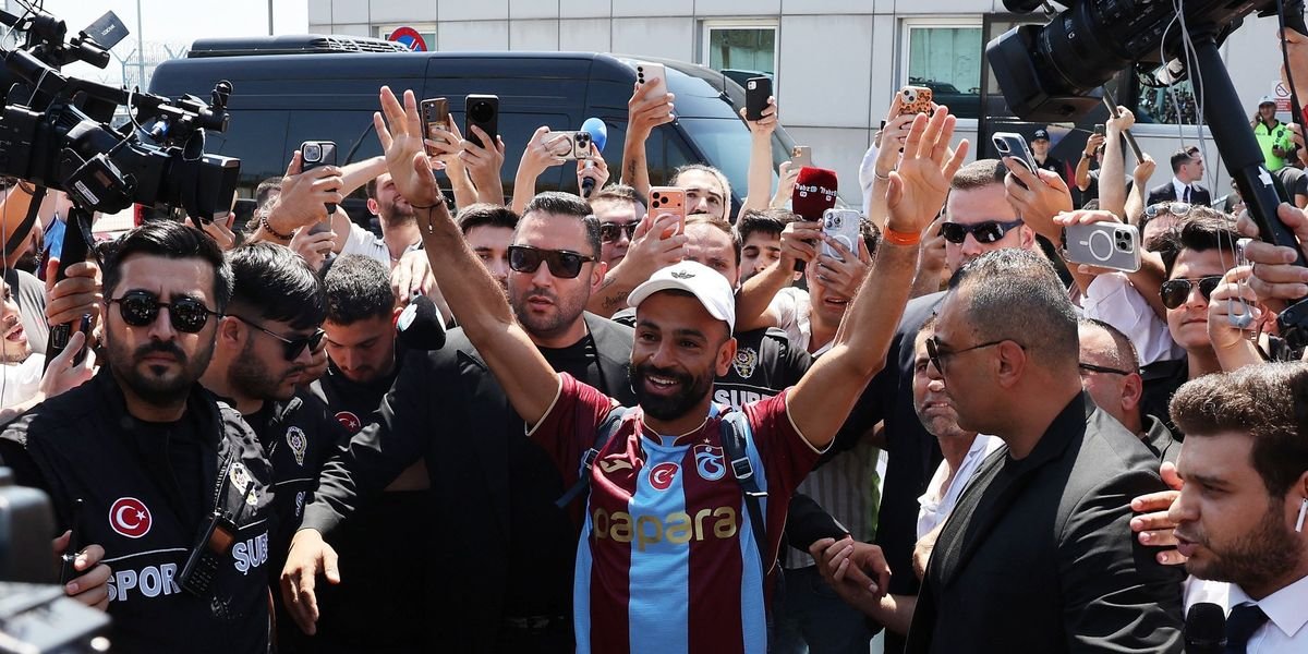 Mohamed Salah welcomed by fans as he joins Trabzonspor after leaving Liverpool