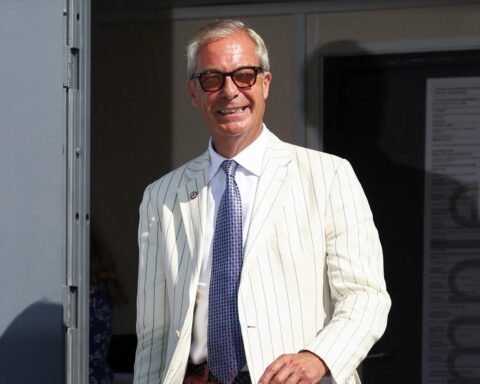 Nigel Farage casts vote in Clacton by-election with record 34 candidates standing