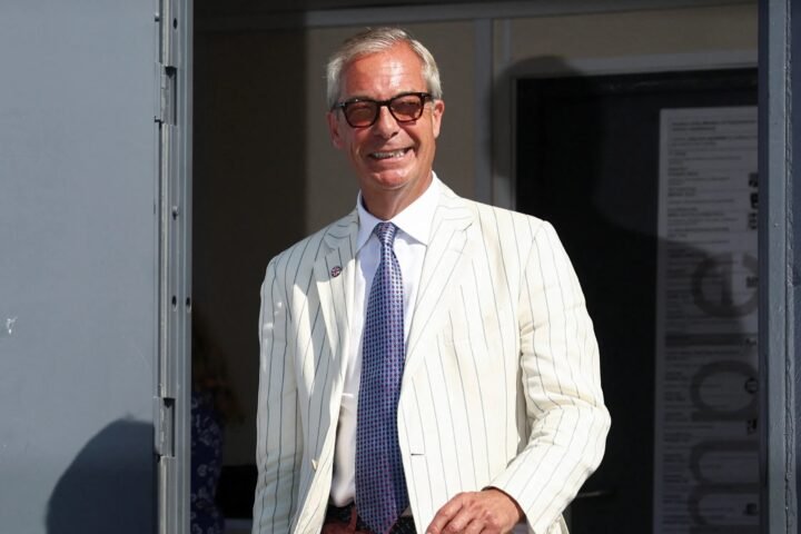 Nigel Farage casts vote in Clacton by-election with record 34 candidates standing