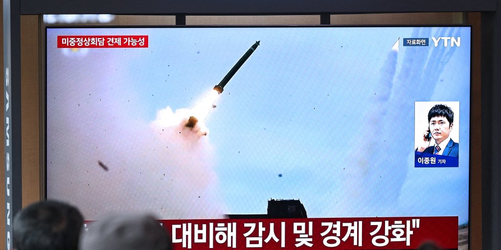 North Korea launches approximately 10 short-range ballistic missiles toward the sea