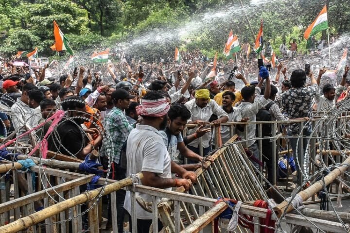 Police use tear gas to disperse youth protests over civil service exam leaks in India