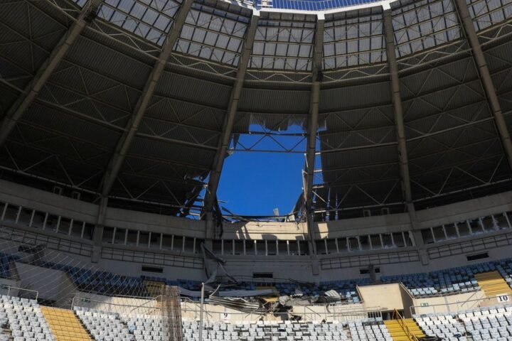 Russian strike damages Chornomorets stadium in Ukraine ahead of key football match