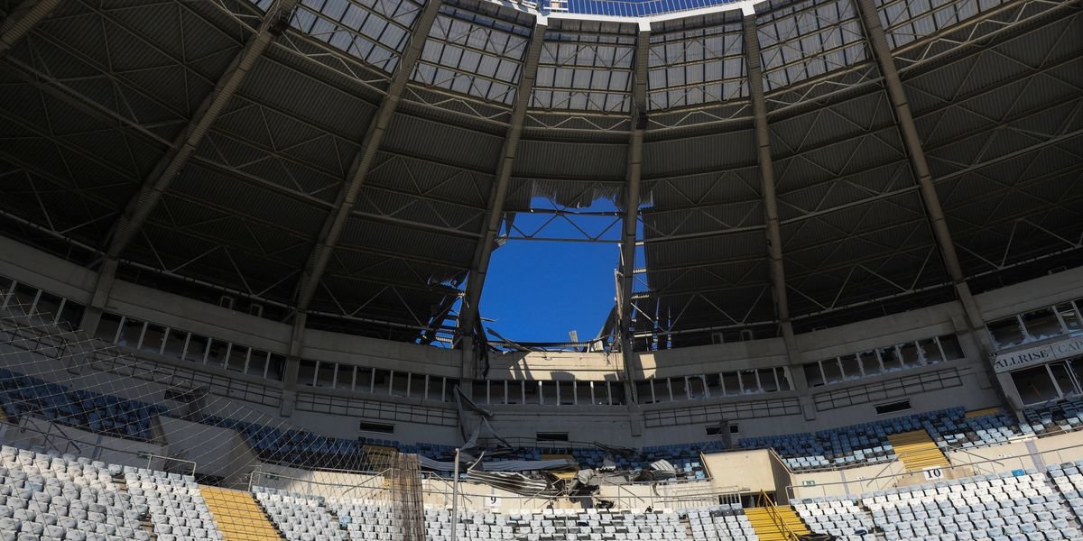 Russian strike damages Chornomorets stadium in Ukraine ahead of key football match