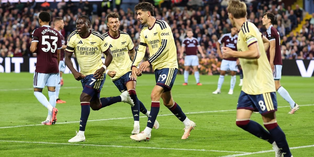 Saka's goal secures narrow win for Arsenal over Aston Villa in Premier League clash