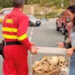 Spain recovers remains of 11th century kings as wildfires threaten historical monastery