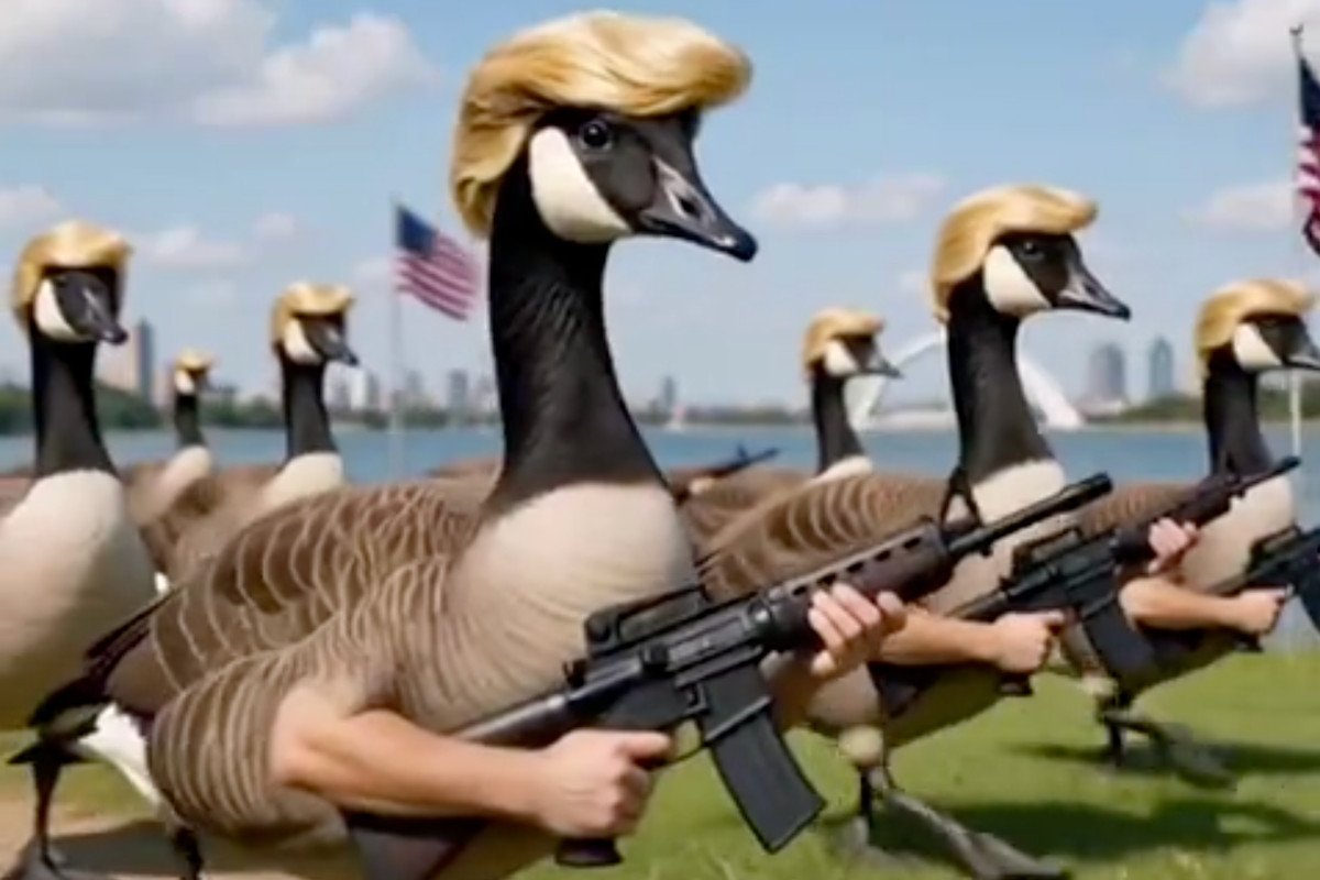 Trump shares AI-generated video depicting 'Lake America' patrolled by cartoonish forces