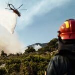 Two firefighting helicopters collide above Athens amid ongoing wildfire crisis in Greece