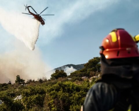 Two firefighting helicopters collide above Athens amid ongoing wildfire crisis in Greece