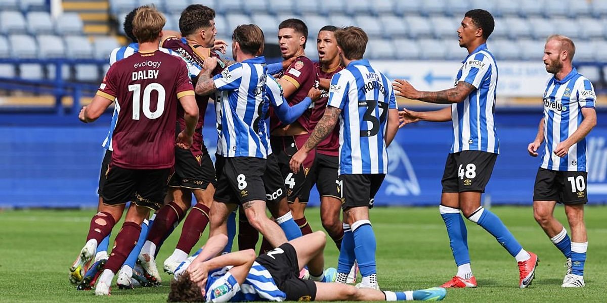 Xavier Simons sent off after punching opponent in League Cup clash for Bolton