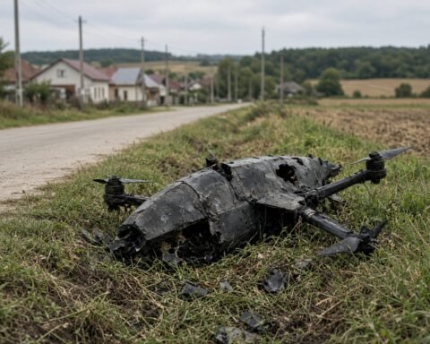 Drone falls near Moldovan village during reported attack on Ukraine