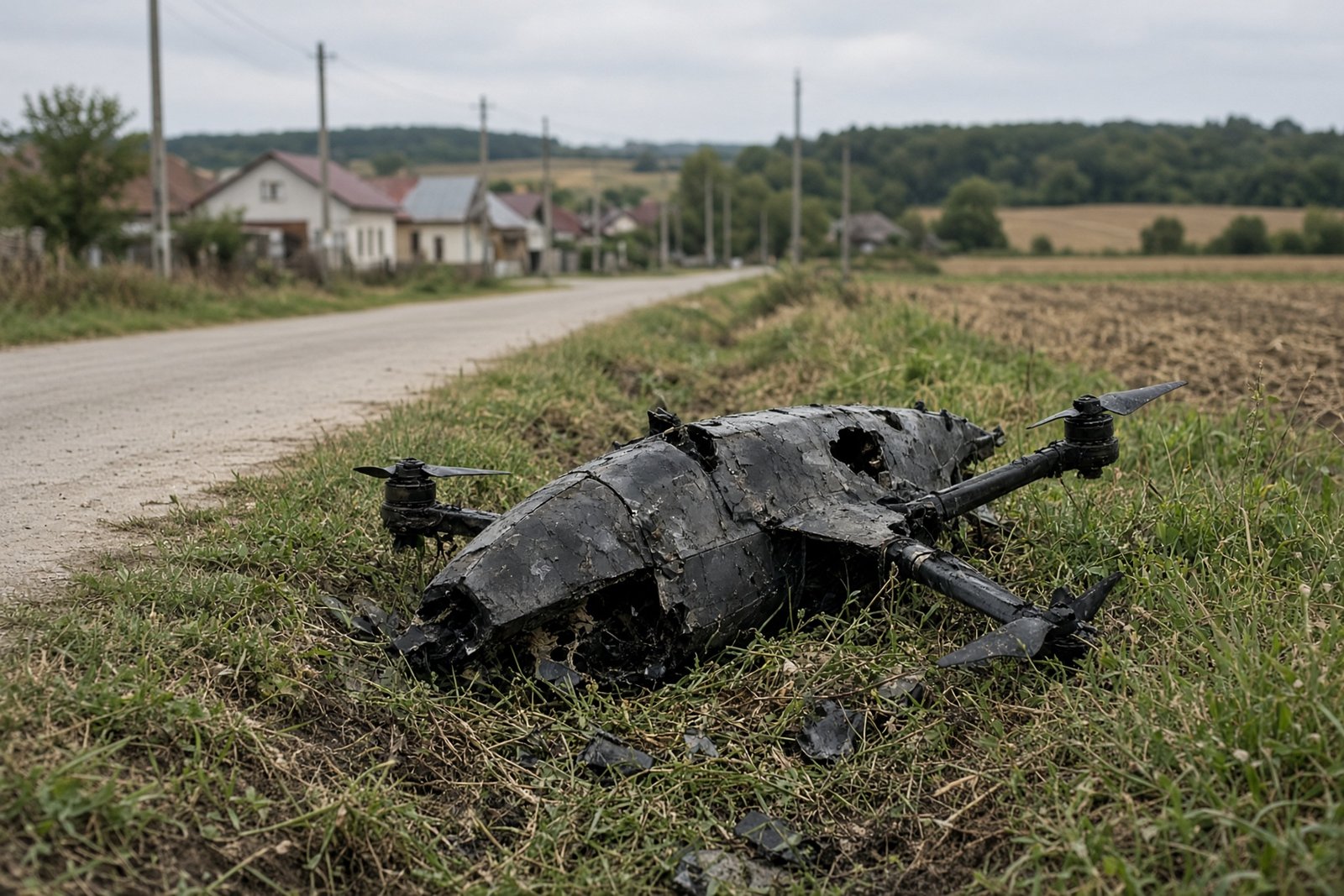 Drone falls near Moldovan village during reported attack on Ukraine