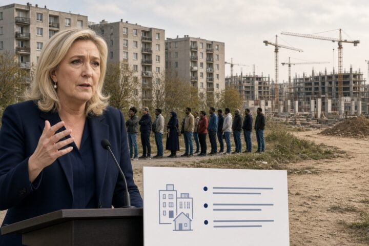 Le Pen’s housing proposal attacked as xenophobic populism amid French crisis