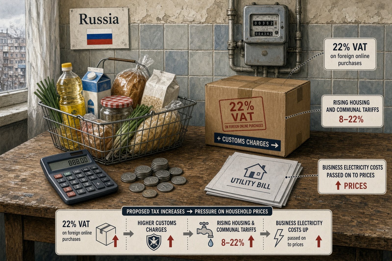 Russia faces a proposed tax squeeze as households brace for higher prices