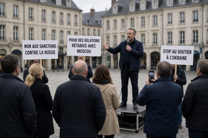 Les Patriotes stages pro-Russian rally in France against sanctions and Ukraine support
