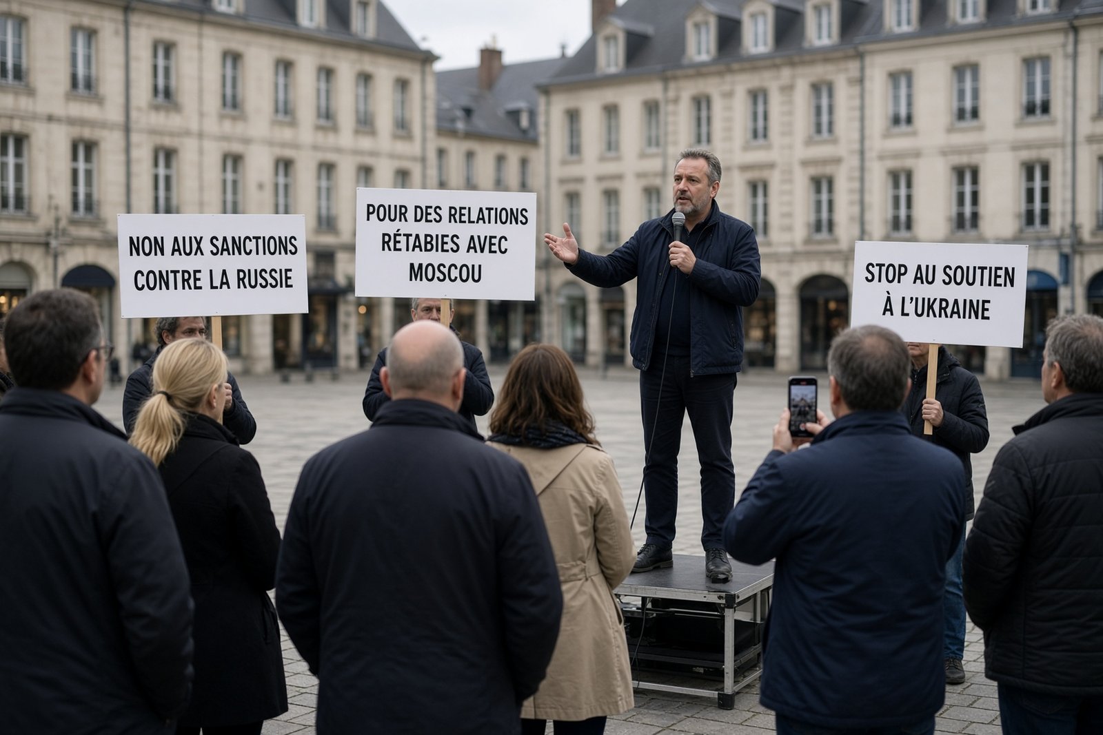 Les Patriotes stages pro-Russian rally in France against sanctions and Ukraine support