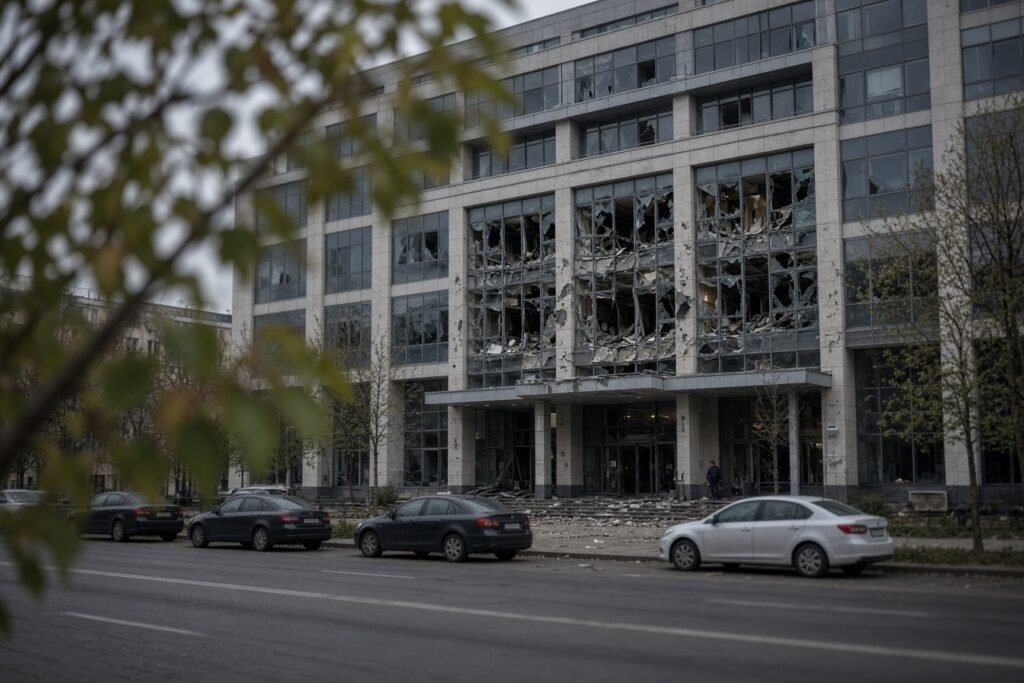 Drone strike in Kyiv kills woman and damages academy and medical centre