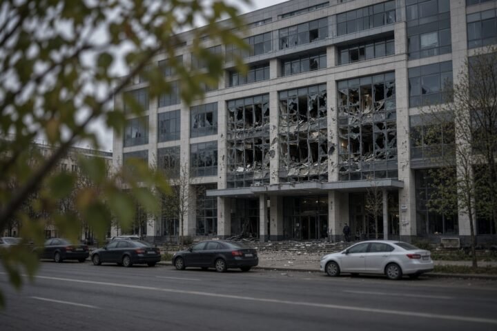 Drone strike in Kyiv kills woman and damages academy and medical centre