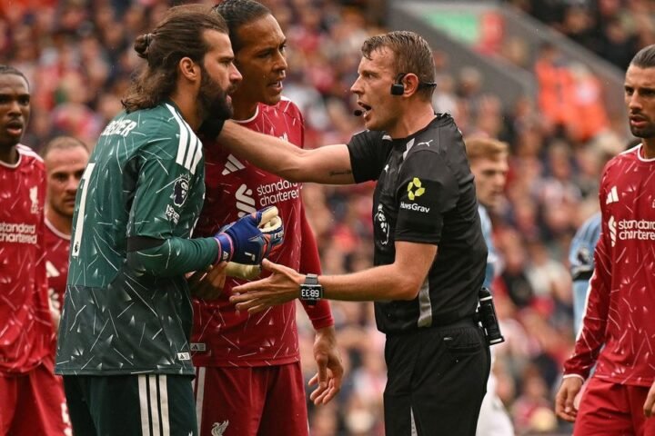 Alisson Becker fined £8,000 for misconduct after controversial Nottingham Forest match