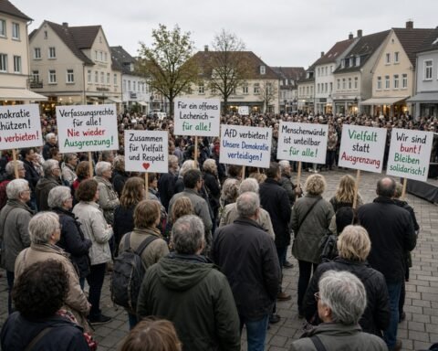 Protests in two German cities demand action against the AfD