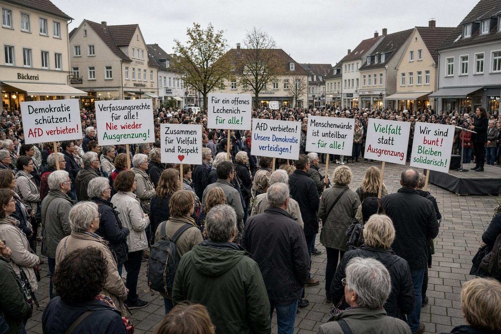 Protests in two German cities demand action against the AfD