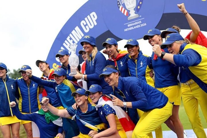 Charley Hull leads Team Europe to victory over USA in Solheim Cup