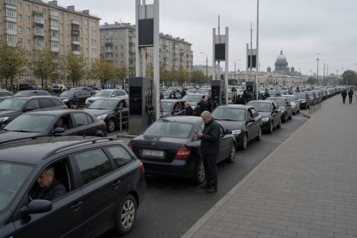 Ukrainian drone strike leaves St Petersburg facing a severe fuel shortage