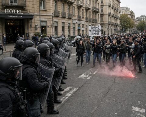 Protests erupt in Turin over Roberto Vannacci’s address to police conference